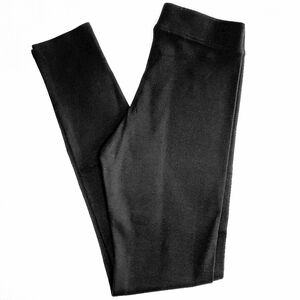 NEW Zara Girl's 13-14 Black Ribbed Cotton Pull-On Leggings